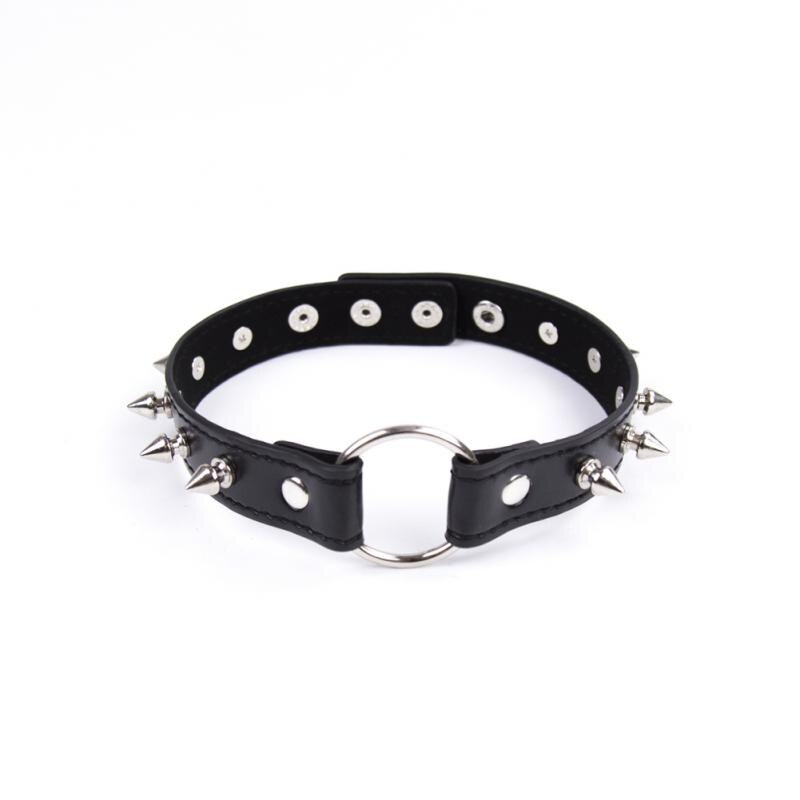 7 Styles Punk Rock gothique Chokers femmes hommes en cuir PU Goth Rivet coeur rond tour de cou réglable bijoux de