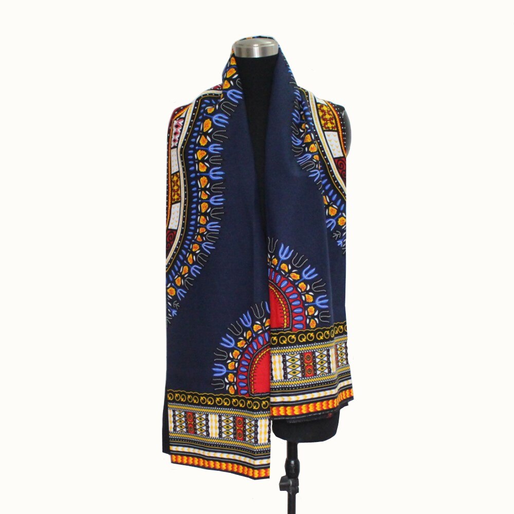 Mr hunkle vinter overdimensioneret plaid afrikansk print unisex bomulds wrap dashiki tørklæde