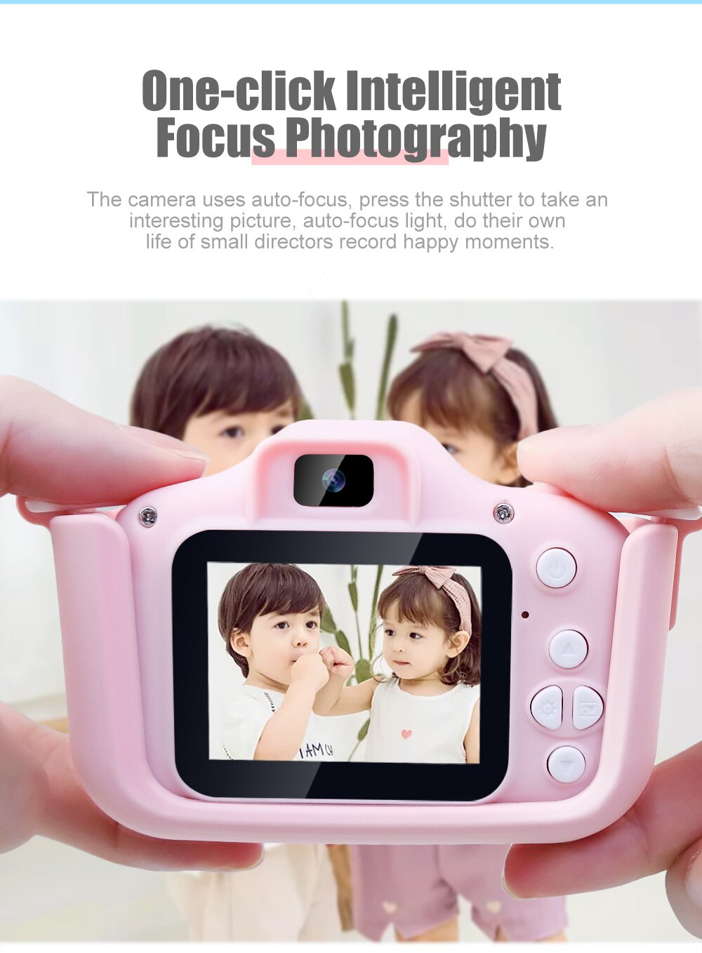 Cartoon Baby Camera 2.0 inch Screen Kid Mini Digital Camera 12MP Photo Sticker Video Game 2000w HD Camera with 600mAh Toy