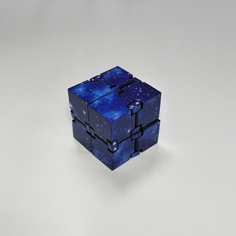 Tragbare Mini Fingertip Cube Erwachsene Büro Dekompression Spielzeug Angst Stress Relief Kinder Finger Cube Spielzeug: Starry sky blue