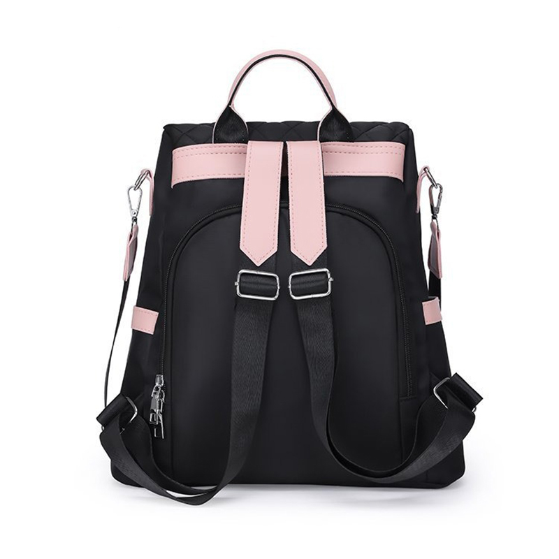 Mochila para mujer, bolso de mano de gran capacidad a prueba de robo, bolso de hombro, mochila negra de seguridad Oxford de viaje para mujer