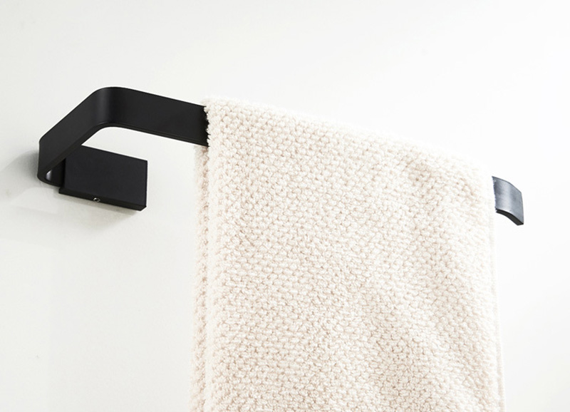 Sort håndklædering vægmonteret antik vintage messing bad badeværelse håndklædeholder bar rail bøjle wc toiletrulle papirholder