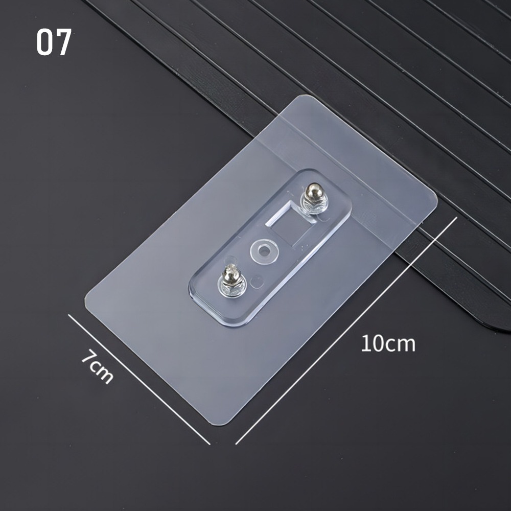 Variable Distance Double Hole Screw Sticker Wall Hanger No Punching Traceless Nail Screw Hook Wall Picture Hanger: plum