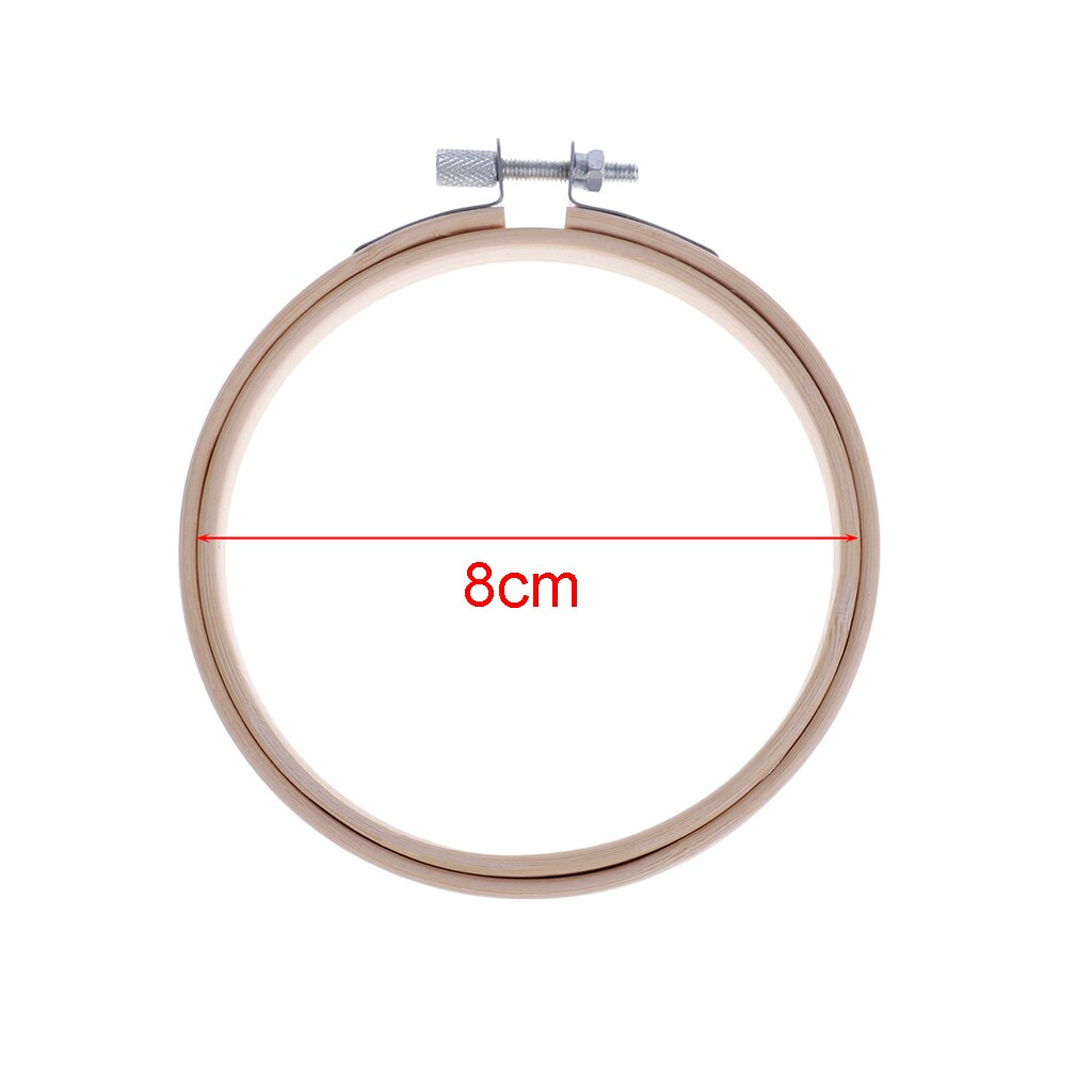 10-40cm Embroidery Hoops Frame Set Bamboo Wooden Embroidery Hoop Rings for DIY Cross Stitch Needle Craft Tools: 8CM