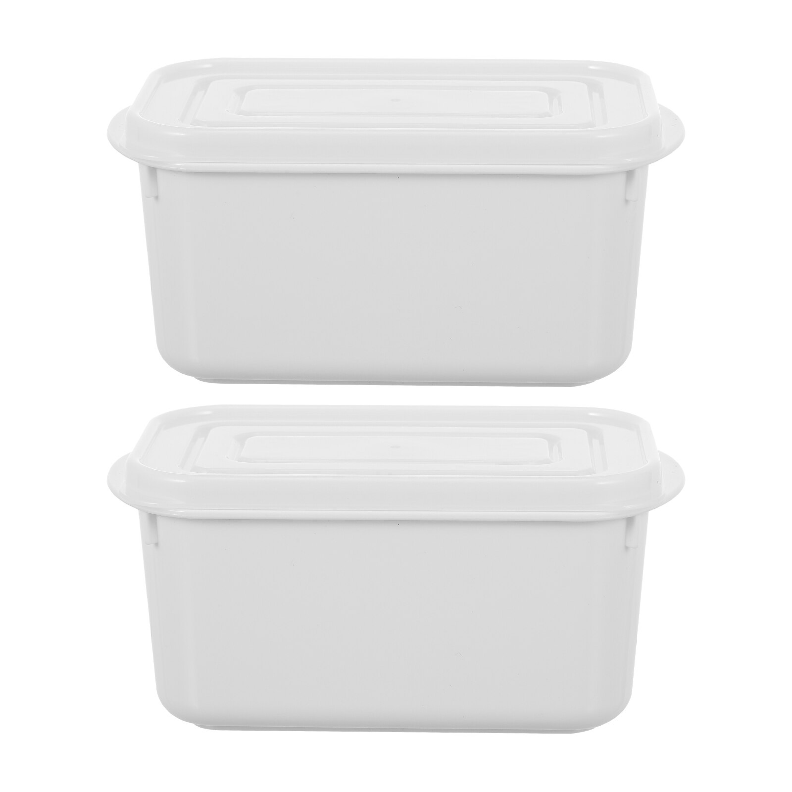 2pcs Durable Butter Storage Boxes Food Storage Boxes for Home Restaurant (White)