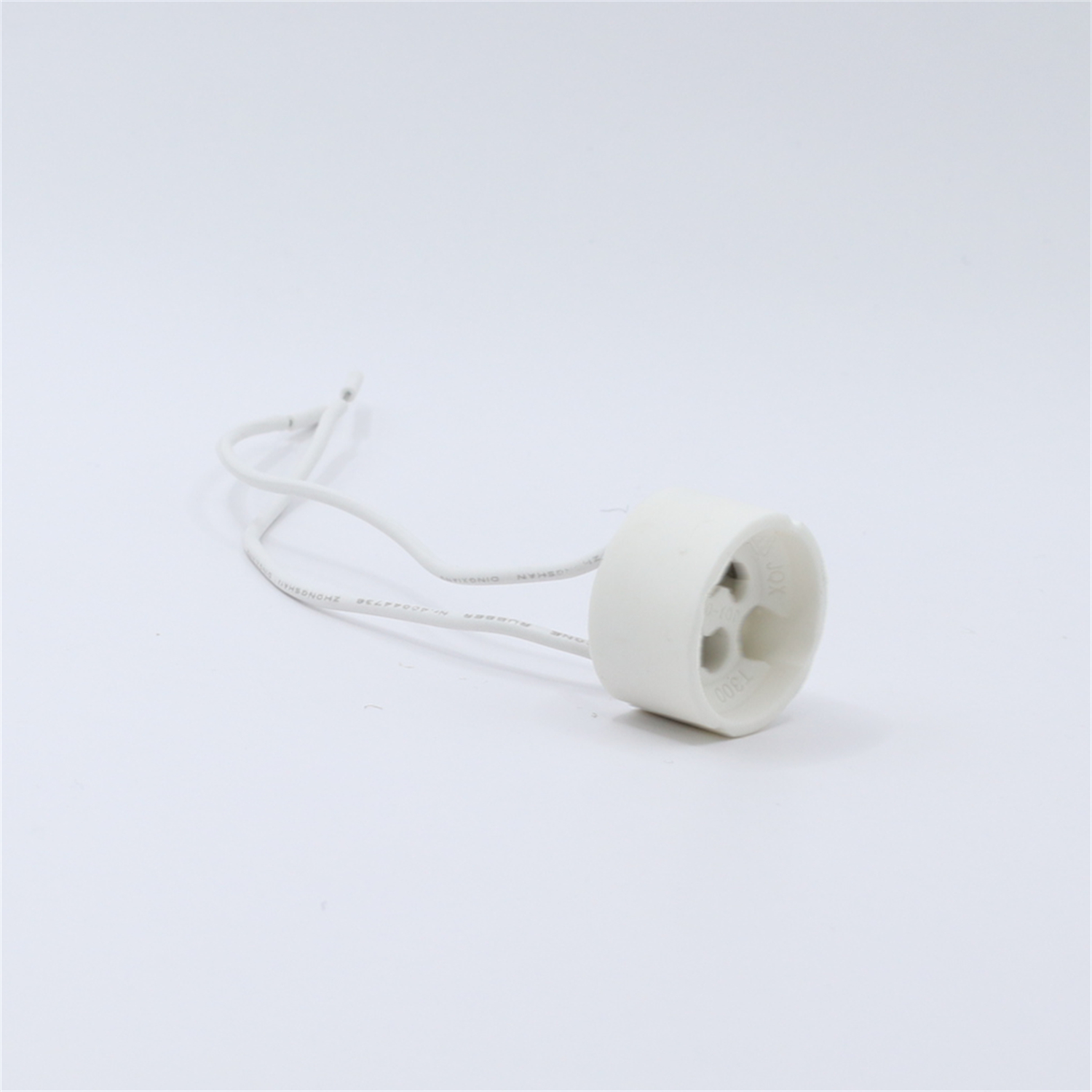 Gu10 lampefot keramisk lysholder sokkelkontakt adapter ledning for led-pære stativ lysekrone halogen led-tilbehør