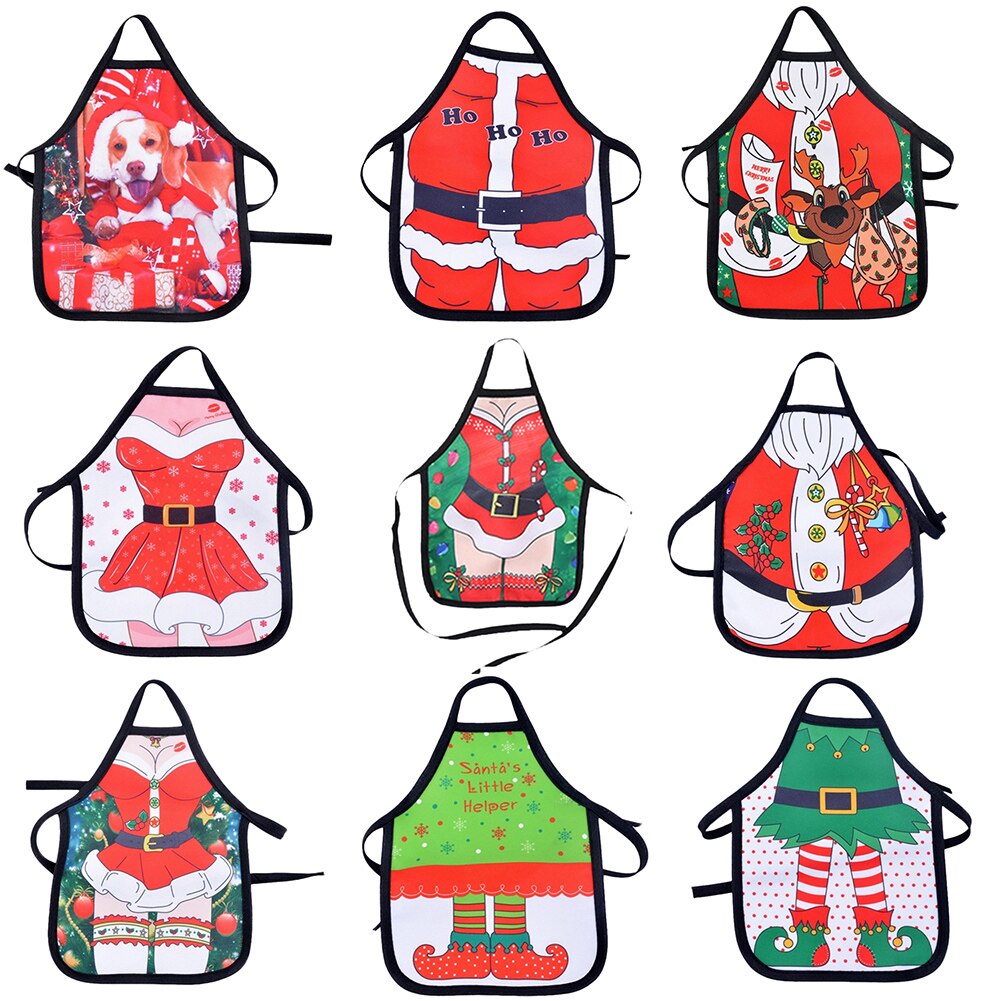 Capa festa ornamentos garrafa mini bolso decorações de natal jantar avental mesa vinho pendurado natal vinho