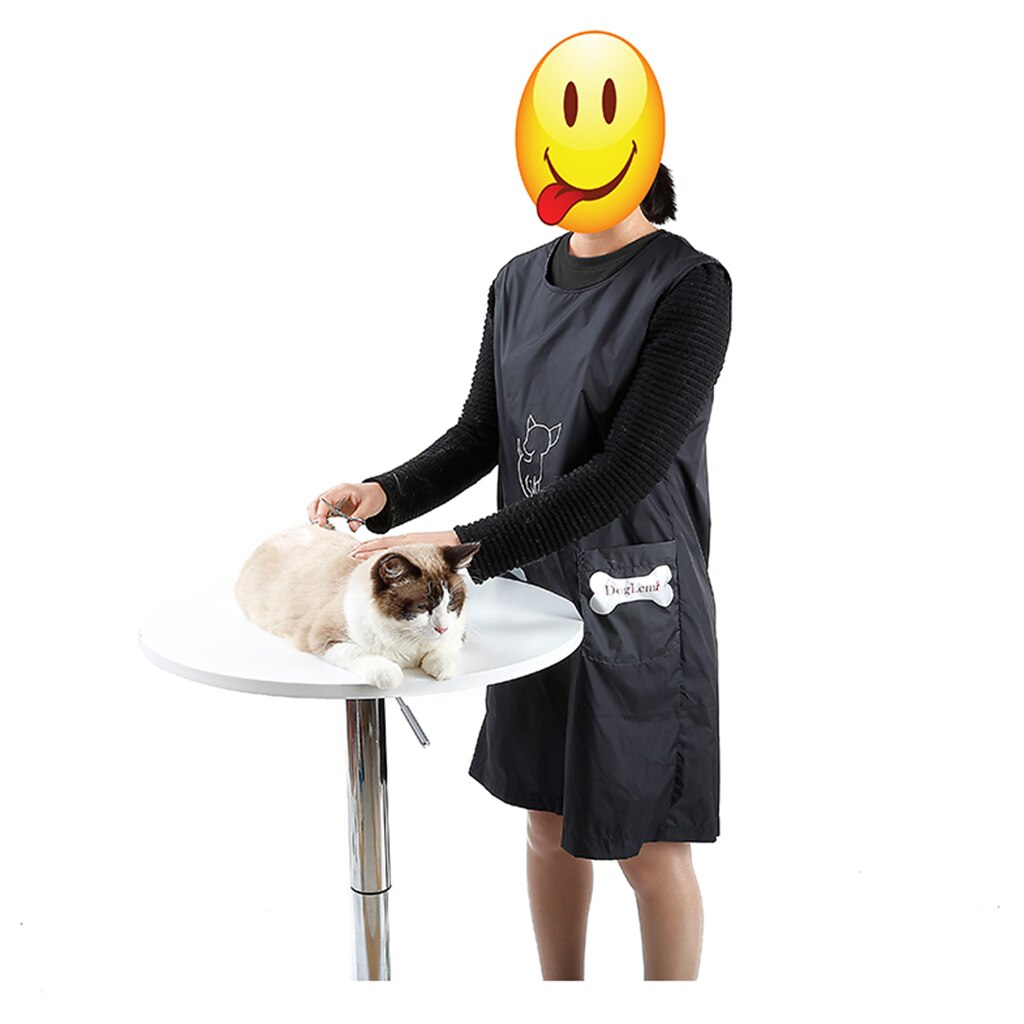Tablier de toilettage imperméable sans manches pour animaux de compagnie, gilet de toilettage avec poche pour chat et chien