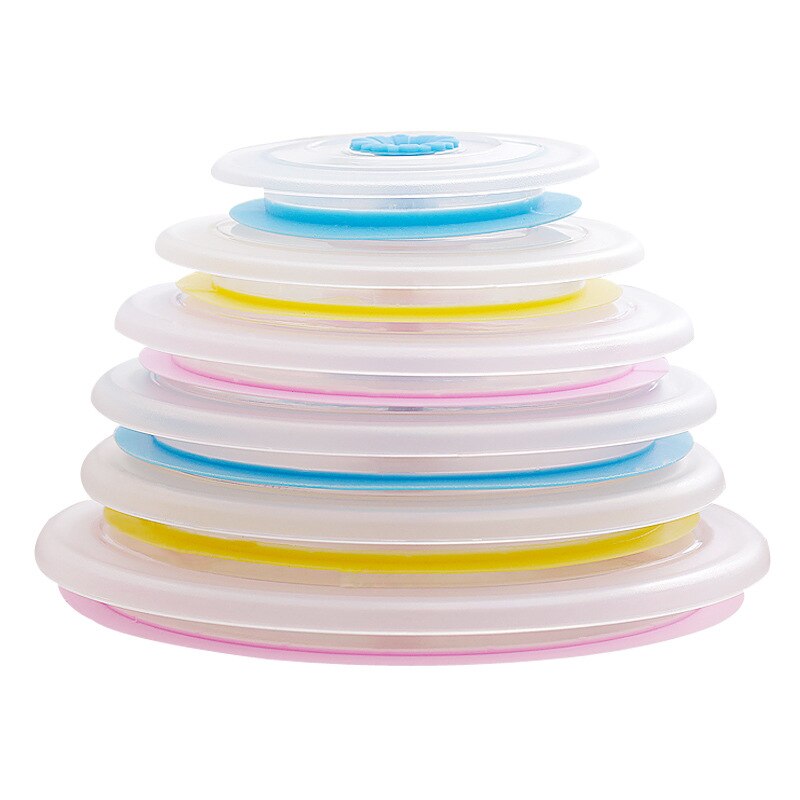 Reusable Food Packaging Cover Silicon Food Fresh-Keep Sealing Cap Vacuum Stretch Silicone Lids Kitchen Silicone Cover