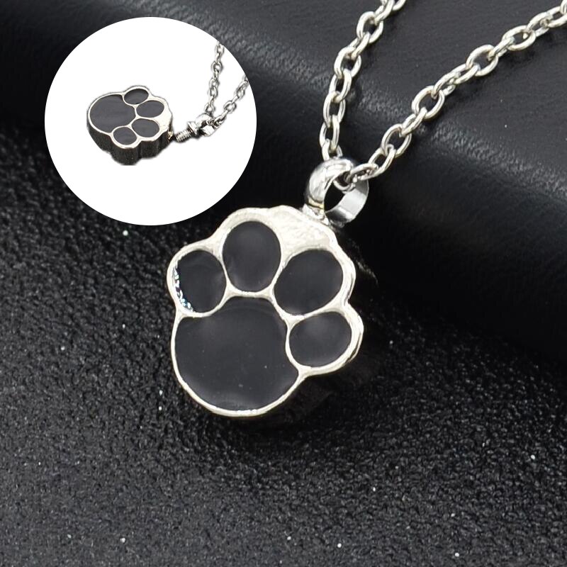 Collar con soporte para cenizas de las patas de Mascota, colgante conmemorativo de cremación de Mini urna para hombres y mujeres, accesorios de joyería para amantes de los perros y gatos, 1 Uds.