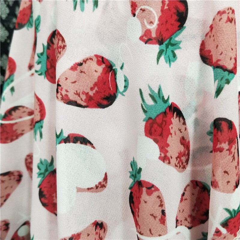 Sifonki mansikka ihana hawaii mekko materiaali sifonki kangas tee itse kangas sifonki tekstiili 1 piha