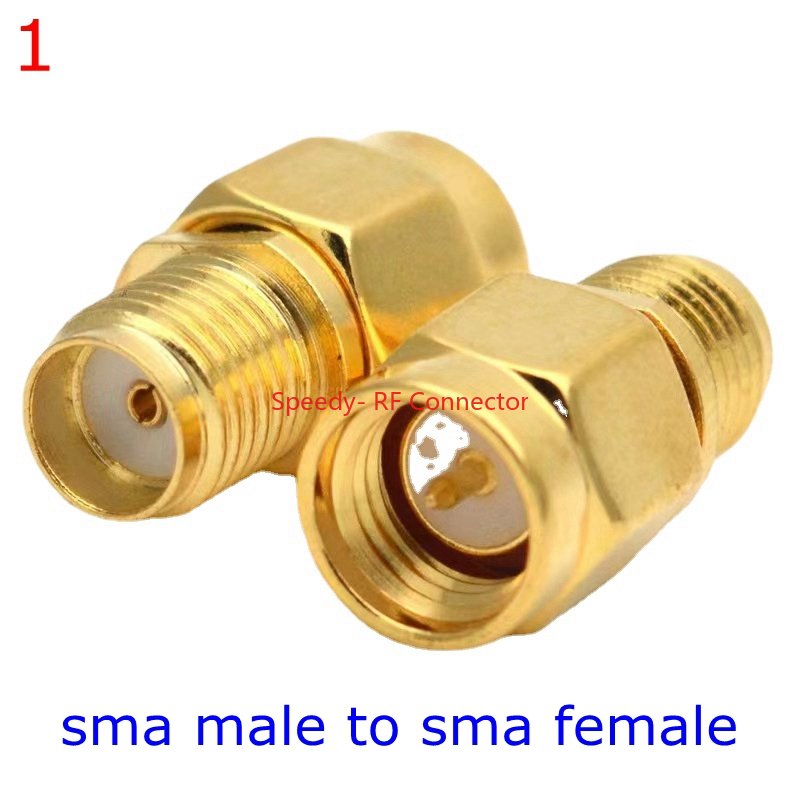 2 pçs/lote sma para sma macho fêmea conector reto 90 graus ângulo direito tipo t 3way divisor rpsma para RP-SMA adaptador macho rf: Verde exército