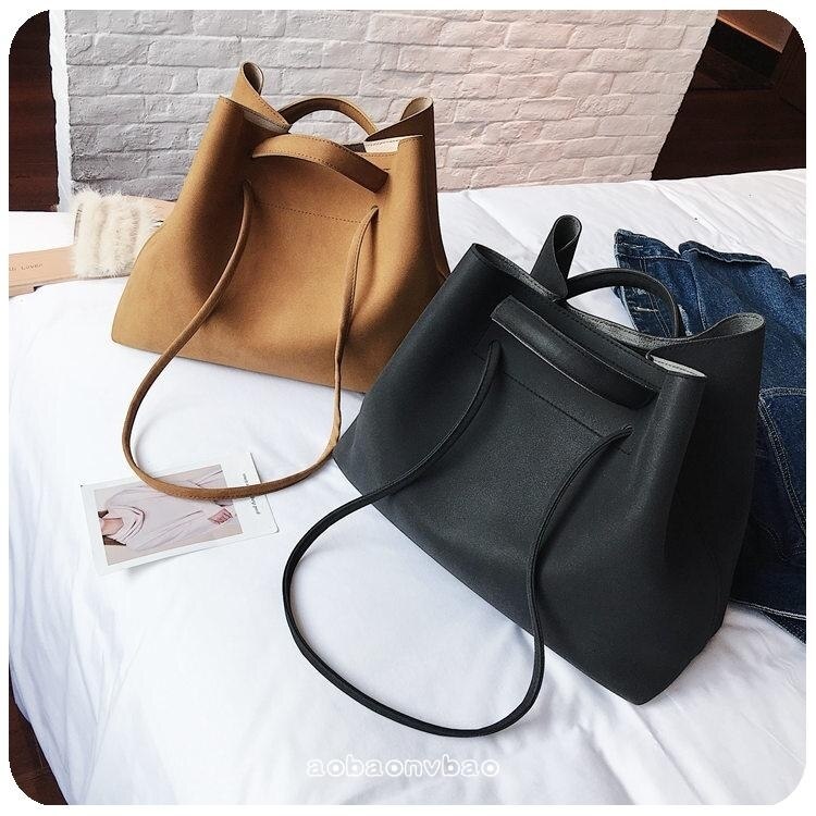 Sac de seaux en cuir mat décontracté pour femmes sacs à main de concepteur sacs de messager d'épaule d'unité centrale de luxe grande capacité fourre-tout sacs à main de dame