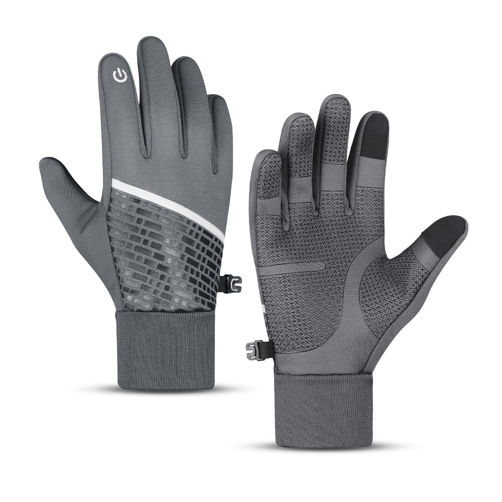 Kyncilor Winter Handschoenen Warm Touchscreen Volledige Vinger Fietshandschoenen Waterdichte Sport Handschoenen Bike Skiën Motorrijden: GY / Xl