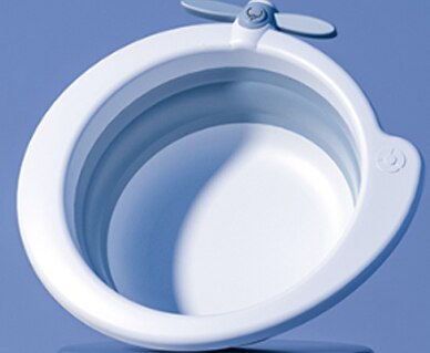 Amboch Small size washing basin for baby portable baby washing basin: airplane  grey