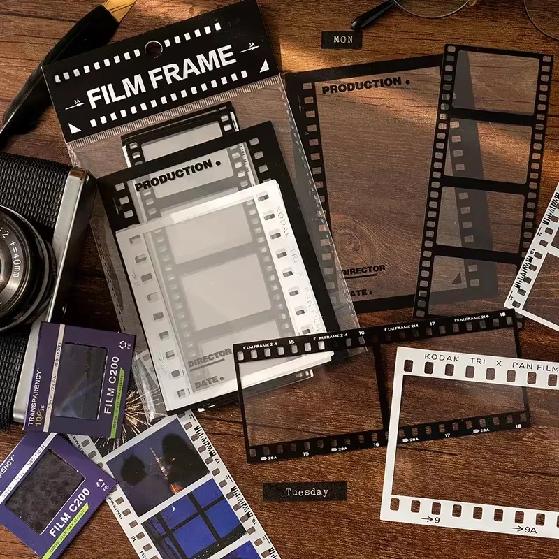 15 hojas de pegatinas de PET con marco de fotos Vintage, álbum DIY, pegatinas de película para fotos, diario, revista, etiquetas adhesivas decorativas