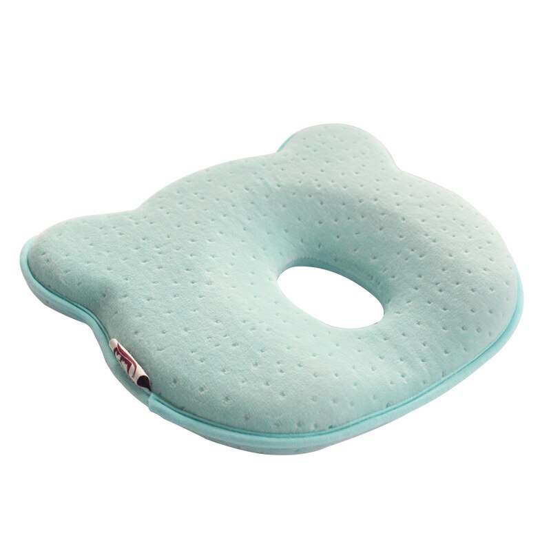 Baby Kussen Memory Foam Pasgeboren Baby Ademend Vormgeven Kussens Voorkomen Platte Kop Ergonomische: blue