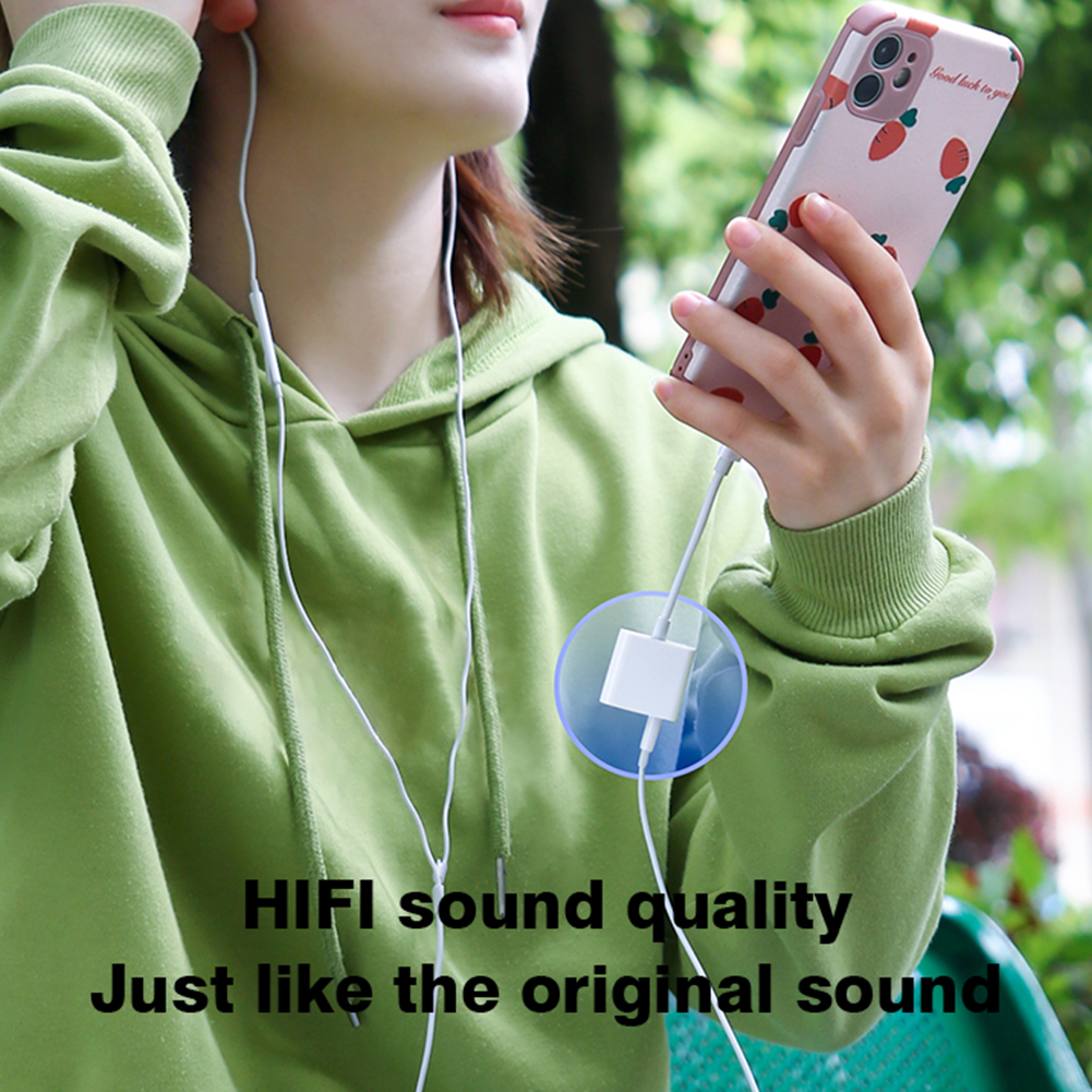 Byscoon Audio OTG Adapter do iPhone 14 13 12 11 Pro Max Aux Jack Słuchawki 3,5 mm do gniazda słuchawkowego Ładowarka Rozgałęźnik Konwerter