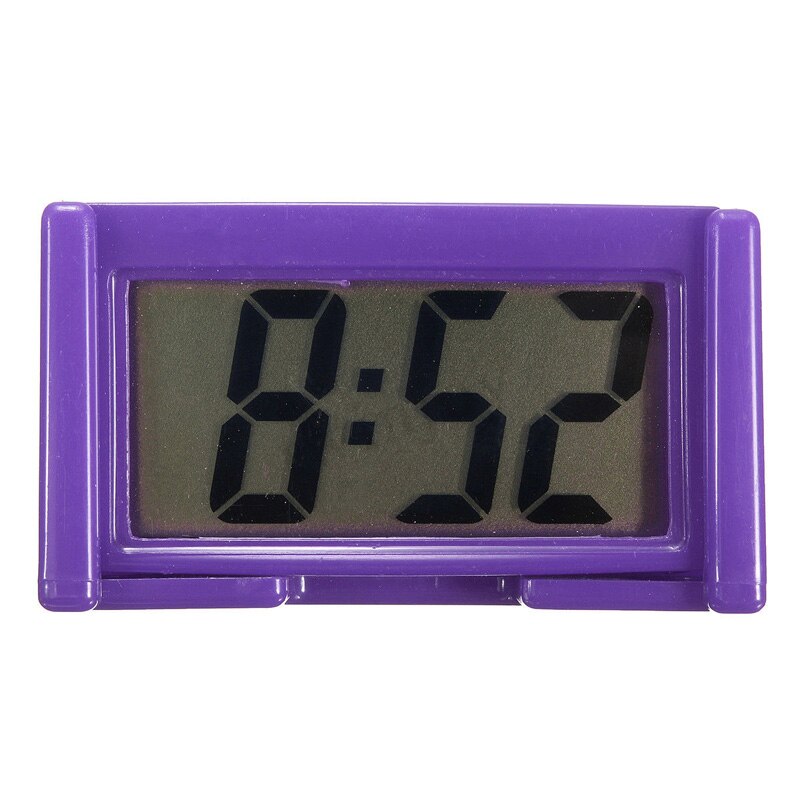 Eenvoudige 1 Pc Mini Lcd-scherm Digitale Klok Auto Dashboard Klokken Desk Tijd Klok Thuis Studie Levert Willekeurige Kleur: Purple