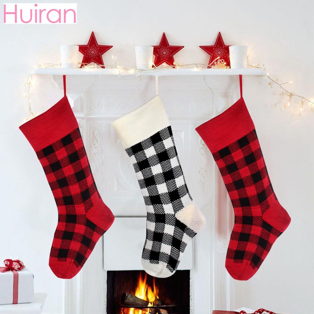 Plaid julestrømpe juletasker juleindretning til hjemmet julepynt natal noel navidad indretning år