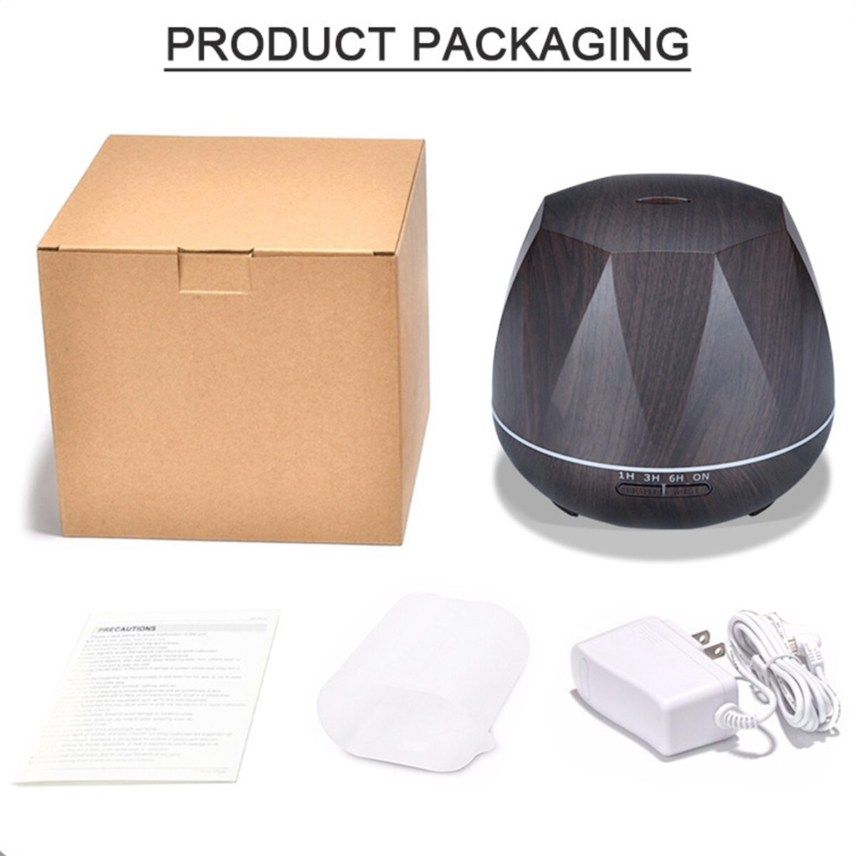 Diffuseur d'huiles essentielles, humidificateur d'arôme à 3 500ml de minuterie avec télécommande, adapté à la maison, à la chambre à coucher, au bureau