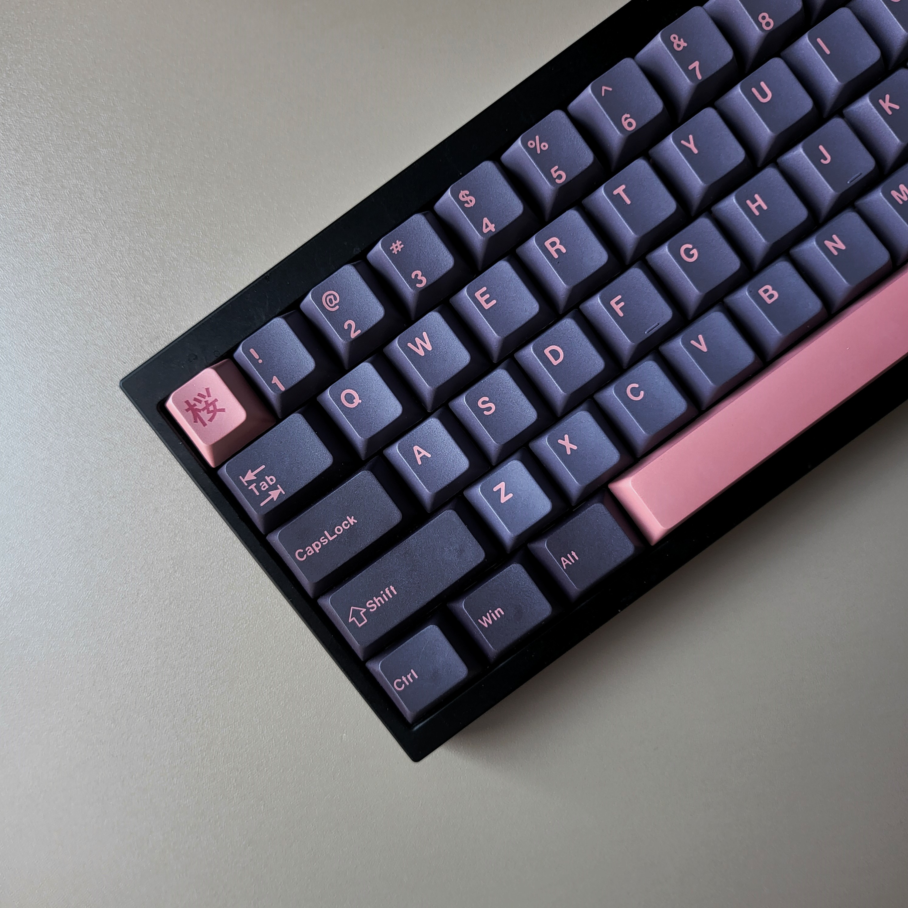 ES español PBT Keycaps MOA cereza rojo azul Samurai noche Sakura Morandi tinte Sub Keycap para teclado mecánico Ansi de ISO