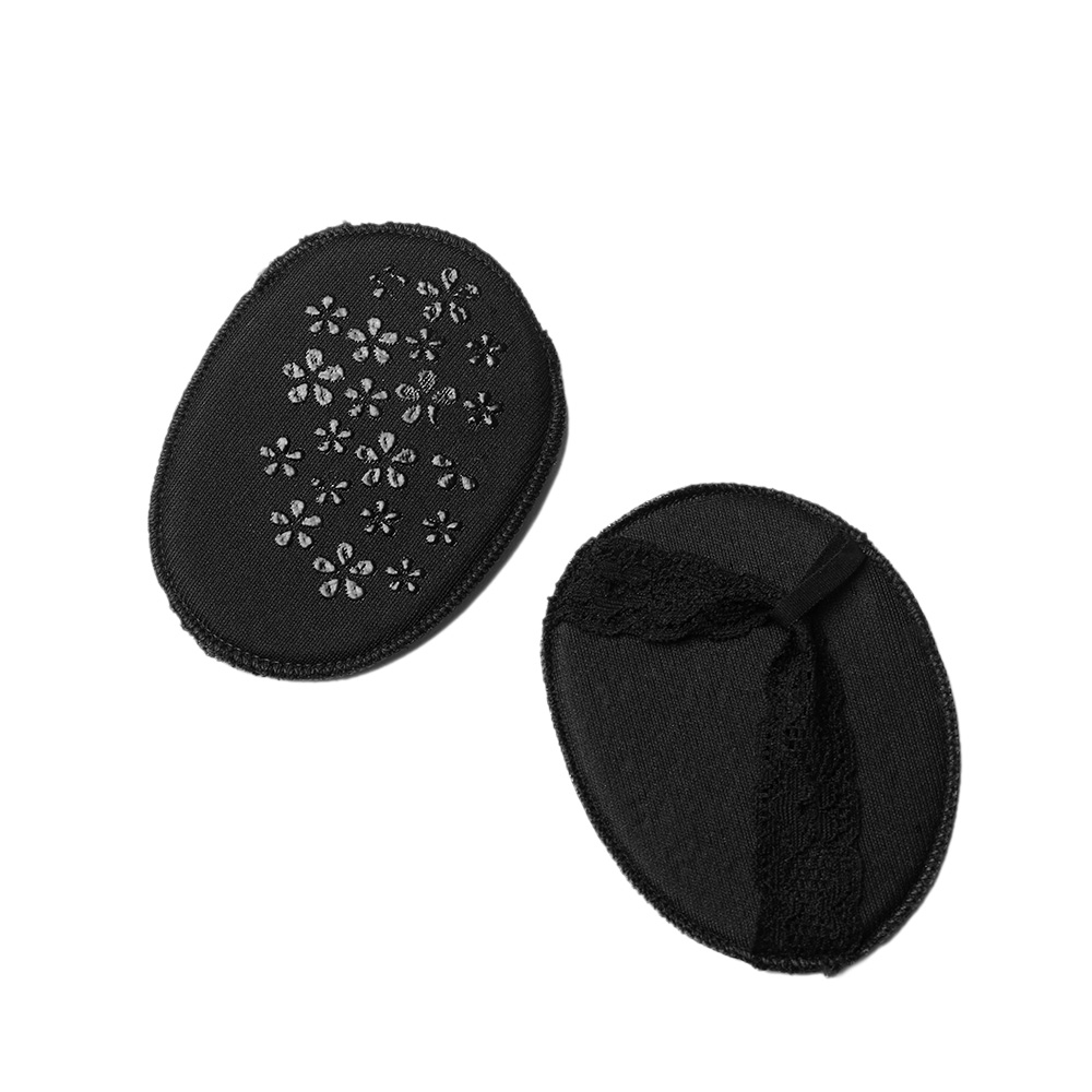 1 paar Frauen Damen bequem Spitze Schwamm Vorfuß Einlegesohlen unsichtbar Hohe Schuhe Mit Hohen Absätzen/Rutschfeste Halbe Hof Pads schwarz: Schwarz