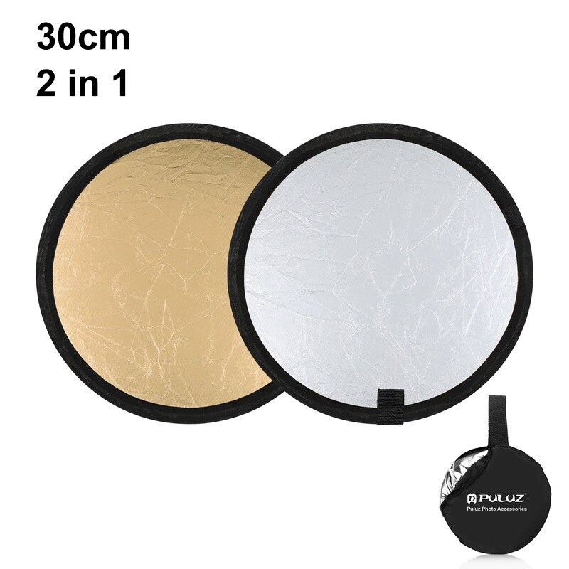 2in1 Mini Reflector Voor Foto Fotografie Accessoire Licht Diffuser Fotograaf Studio 30Cm Zilver Goud Vouwen Reflecterende Board