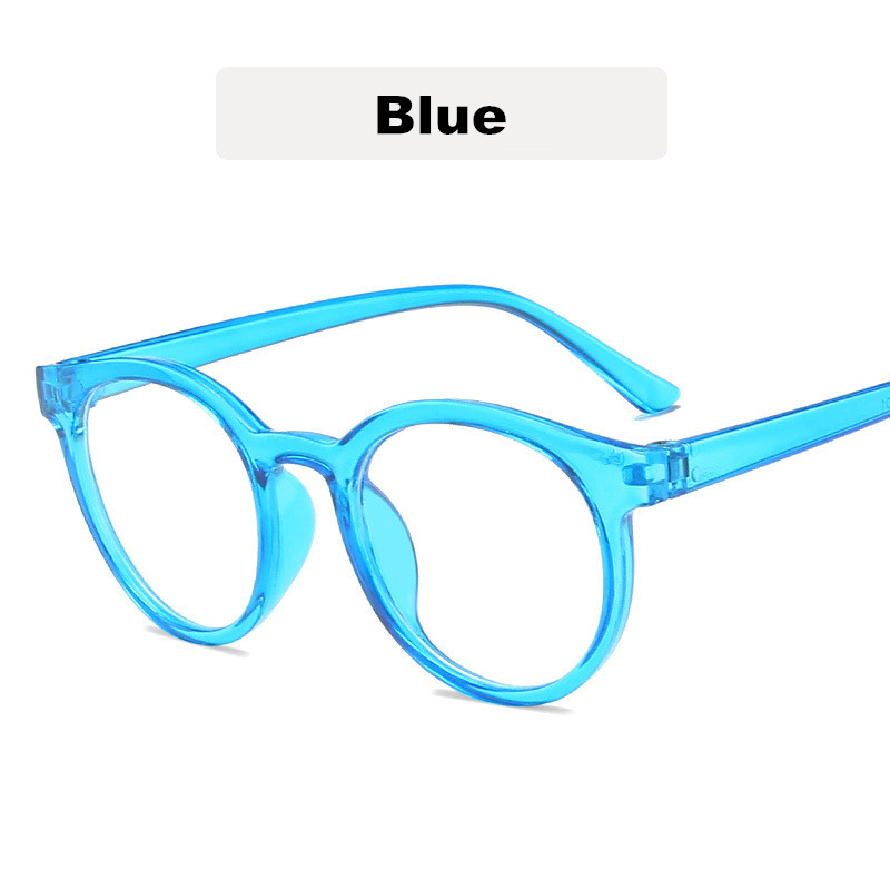 Lunettes transparentes Anti-lumière bleue pour enfants, monture rétro, pour ordinateur,: blue