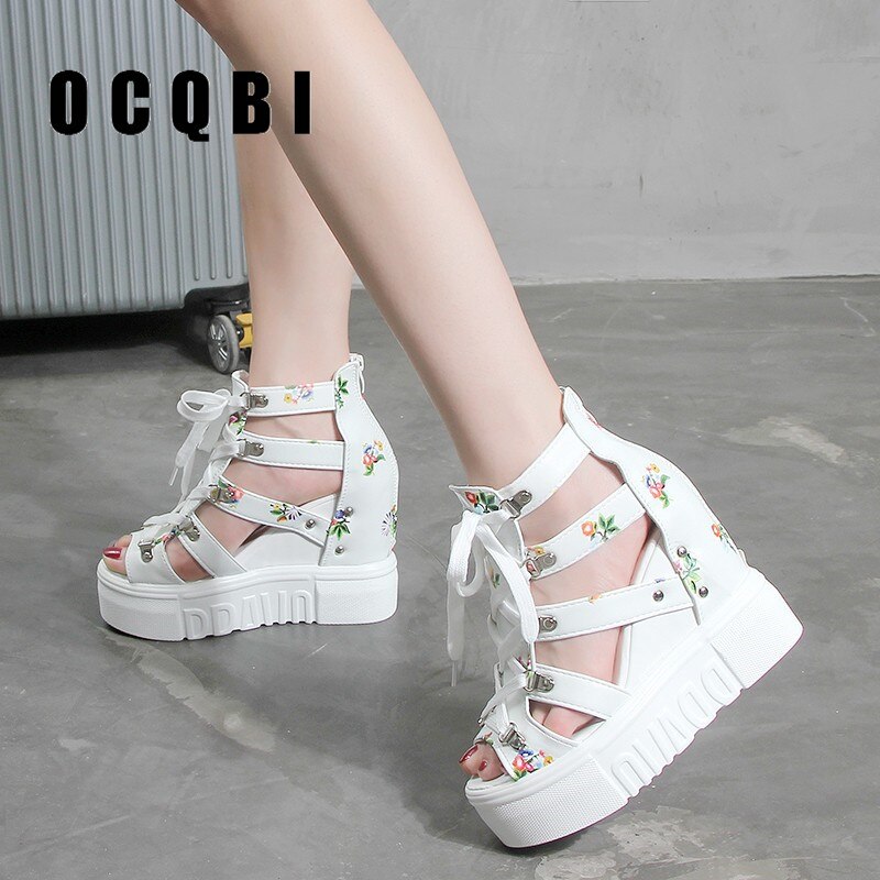 Plateau sandalen dames schoenen zomer super hoge hakken dames casual schoenen wedge sandalen dikke sandalen gladiator high top