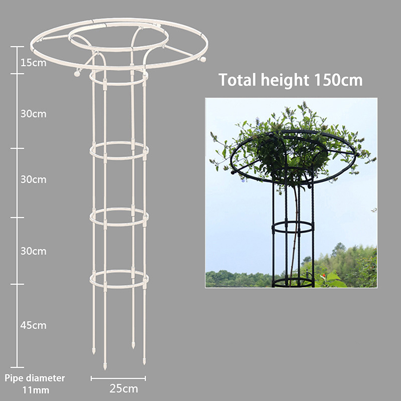 Enrejado de jardín para plantas trepadoras, torre de sombrilla, enrejado para plantas trepadoras, soporte de bricolaje, enrejado de escalada, soportes para macetas de flores: Marrón
