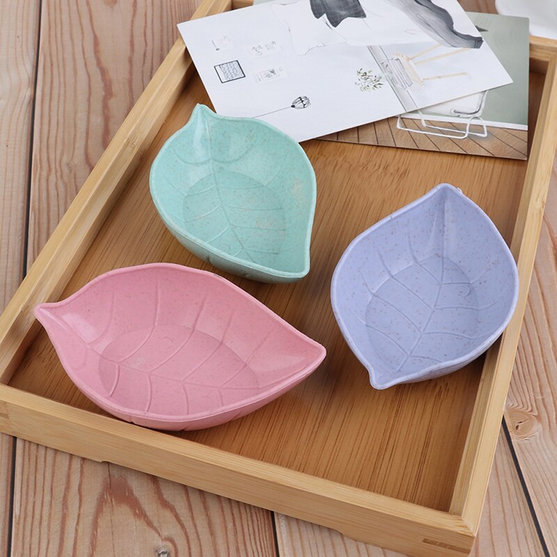 Blader tallerken baby kid bolle hvete halm soyasaus tallerken ris bolle tallerken servise matbeholder forrett tallerkener