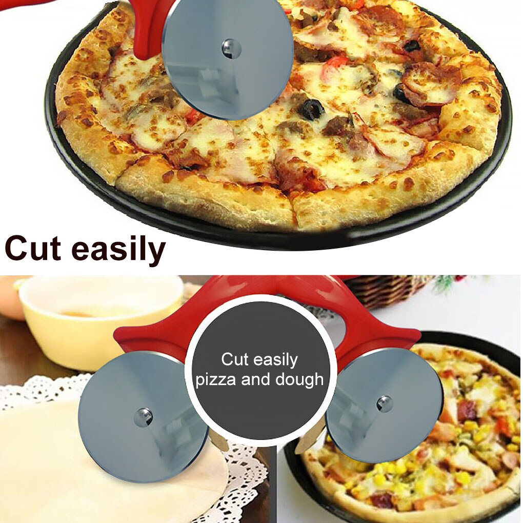 Stainless Steel Roller Type Pizza Cutter Bread Pies Wheels Rotary Cake Cut Cooking Tool Household Pizza Knife Cake Tools Wheel
