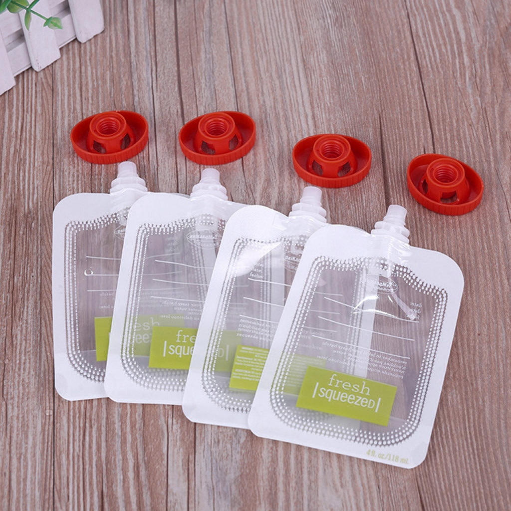 10/20/50pcs Reusable Baby Food Spout Pouch Container Baby Food Maker Fresh Fruit Distributor Infant Food Storage Squeeze #T1P