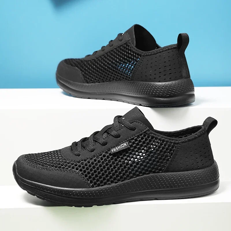 YRZL Herren-Laufschuhe, leicht, atmungsaktiv, modisch, schwarz, Luft-Sneaker, bequem, lässig, weiche Sohle, Sportschuhe für Herren: Beige / 39