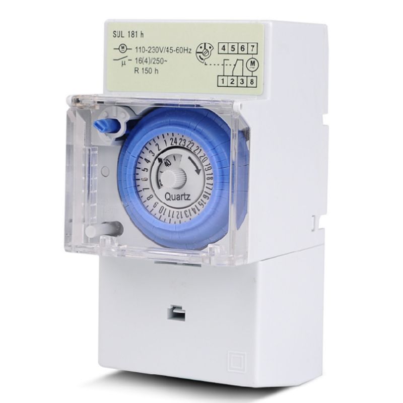 Sul 181h mekanisk timer switch 220v 16a 24h 8 inställningar manuell/autostyrning