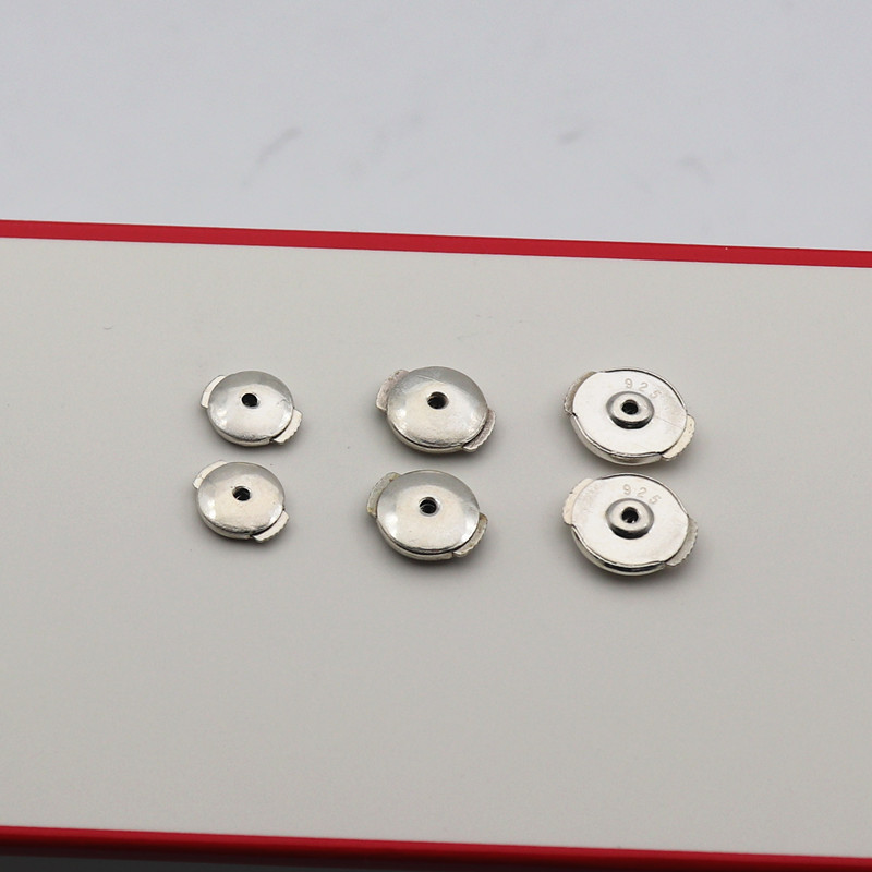 1 paire de dos de boucles d'oreilles en argent Sterling 925 massif, pour goujons de verrouillage, sécurité hypoallergénique, accessoires de fabrication de bijoux à faire soi-même, fournitures
