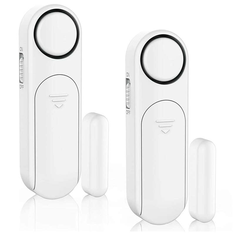 JABS Home Security Door Alarm, Window Sensor Easy Installation Child Safety Alarm, Secure Home Garage Apartment Office: white