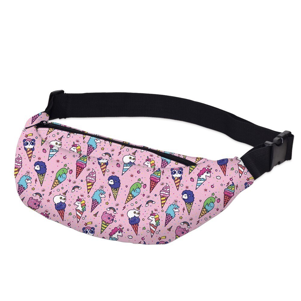 Deanfun Printing Space UFO Alpaca Fanny Pack Woman Waterproof Llama Waist Pack Man Bum Bag Women for Travel YB-49: YB-53-00041