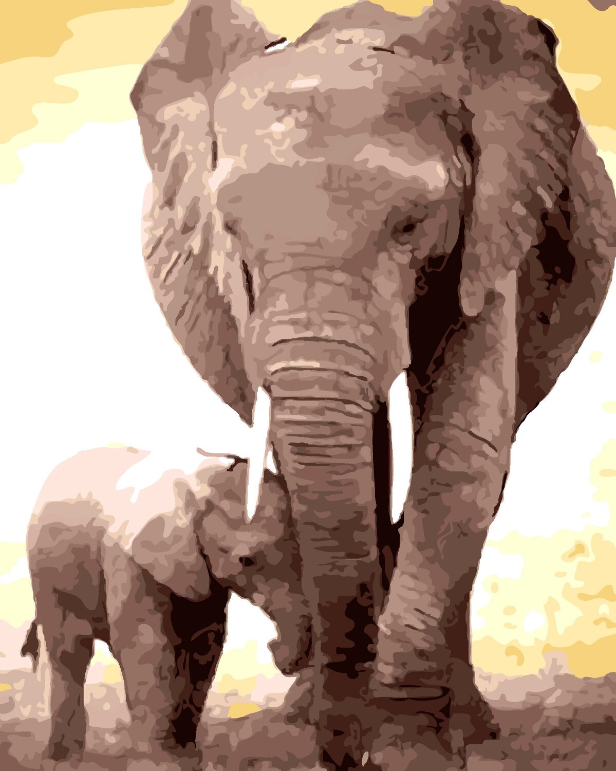 AZQSD Painting By Numbers Animals Kits Abstract Number DIY Oil Painting Fantastic Drawing Pictures On Canvas Room Decor: SZYH-K440