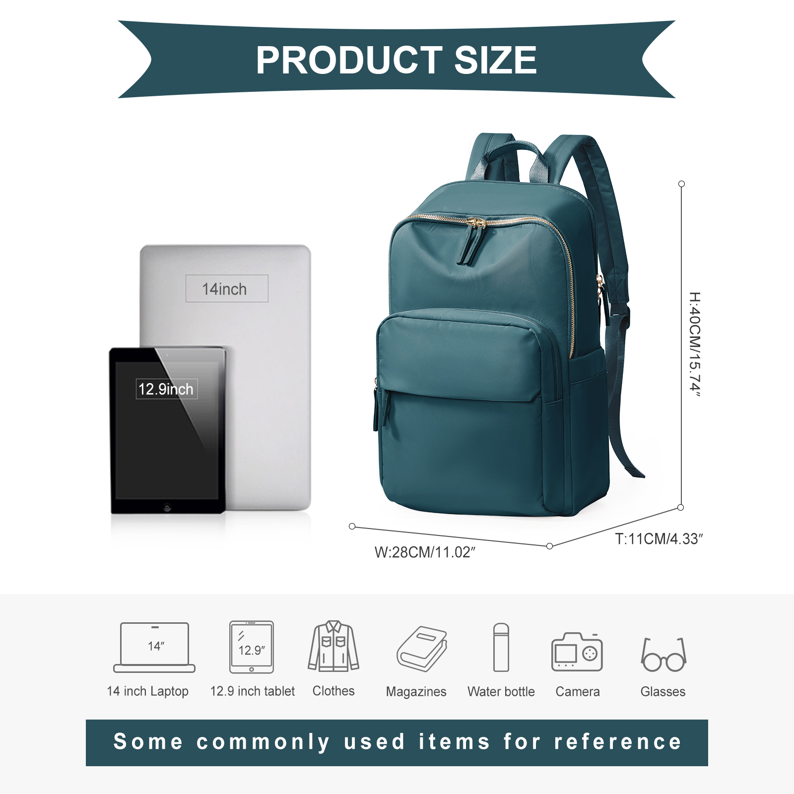 Mochila para ordenador portátil para mujer, se adapta a ordenador portátil de 14/15 pulgadas, mochila ligera impermeable a la para mochila de enfermera y profesora, mochila escolar para niña