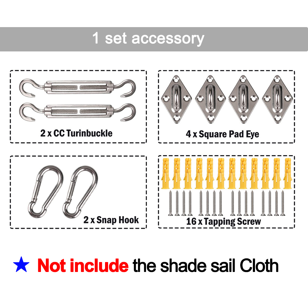 300D Grijs Alle Size Waterdichte Vierkante Rechthoek Driehoek Zon Zonnezeil Tuin Terras Luifel Zwemmen Schaduw Kamp Wandelen Yard Luifels: Accessories