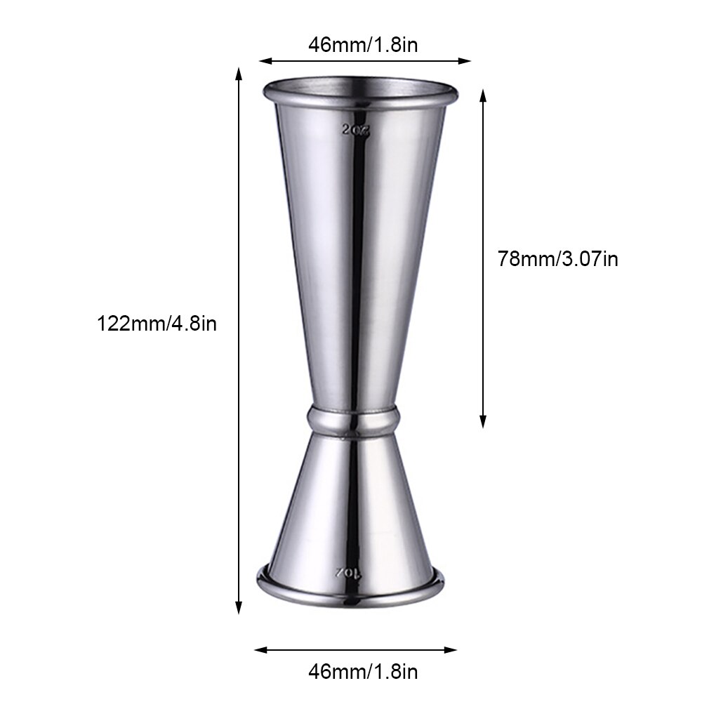 Cocktail Bar Jigger Japanese Stainless Steel Measuring Cup Jigger Double Spirit Bartender Cocktail Shaker Bar Accessories: Camel