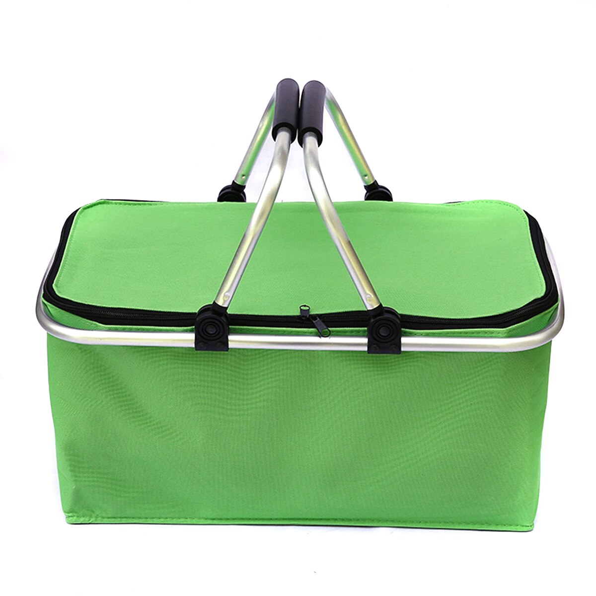 30L Falten Picknick Camping Korb Isoliert Einkaufen Kühler Hause Lagerung Korb Korb Korb Tasche Kasten draussen Picknick Taschen: Grün