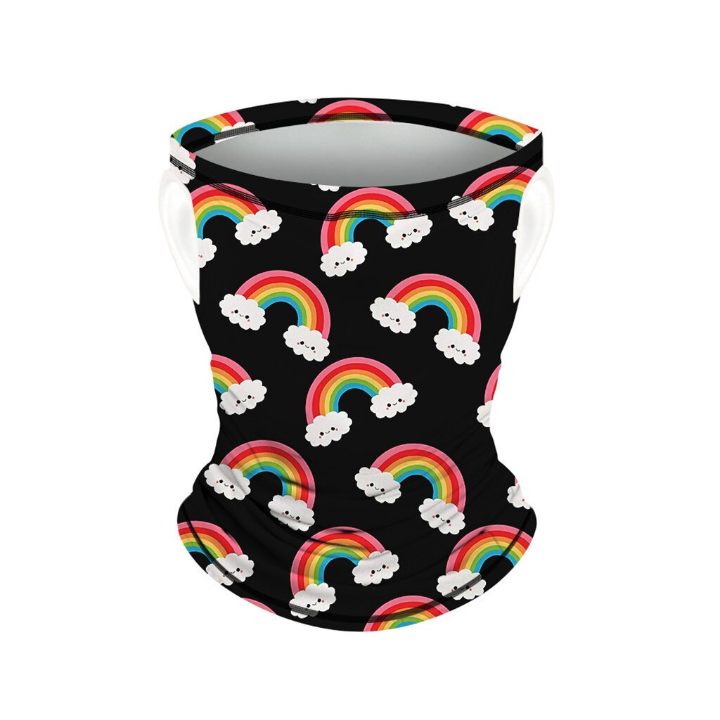 Unisex barn utendørs sprot magisk skjerf barn utendørs print sømløs øre ansiktsmaske sport skjerf hals tube ride ansiktsmaske #p30: Rød / M