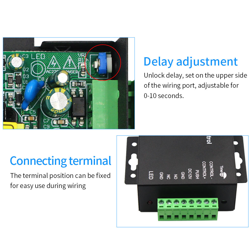 DC 12V Türzugangskontrollsystem Schaltnetzteil 3A 5A AC 110~240V für RFID-Fingerabdruck-Zugangskontrollmaschinengerät