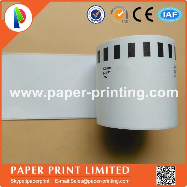 1 x rolls brother dk-22212 dk22212 dk-2212 dk 2212 DK CONTINU LABELS WIT FILM 62mm x 15.24m