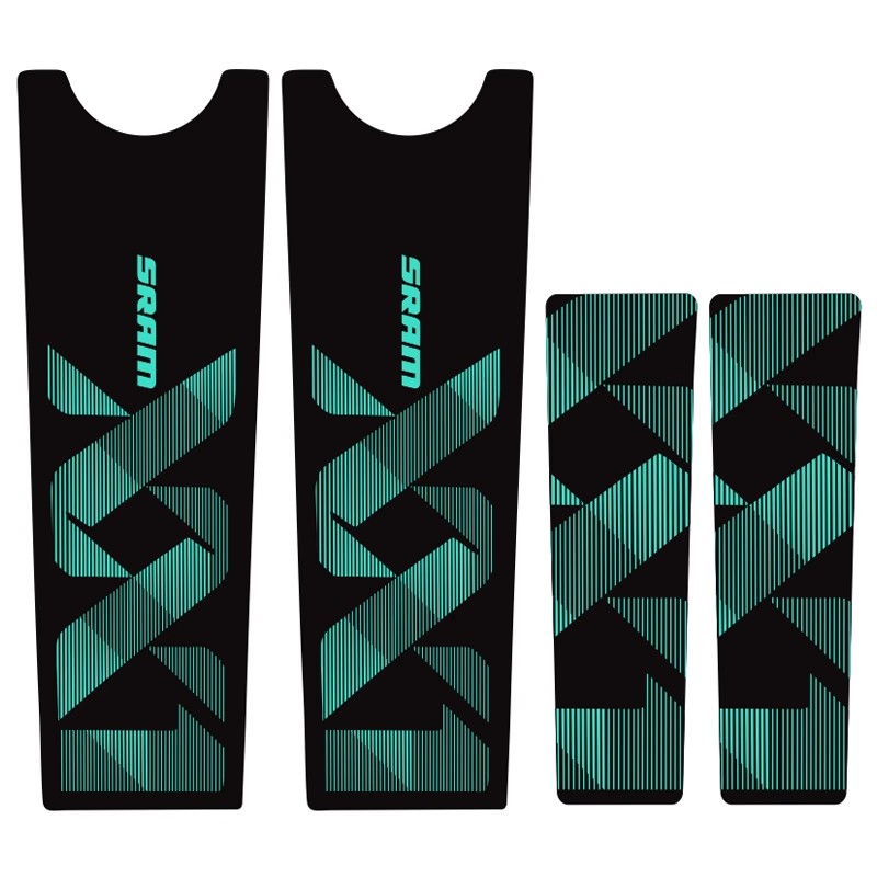 Pegatina de manivela de águila XX1 para bicicleta de montaña, pegatina de manivela AM DH, pegatinas de bielas de montaña, calcomanías brillantes de para sram: Azul cielo