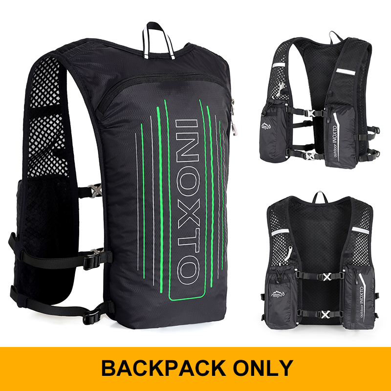 Reflektierende Weste für Damen und Herren, verstellbarer Brustgurt, Lauf-Trinkweste, leichter reflektierender Trinkrucksack, su: TIEFBLAU