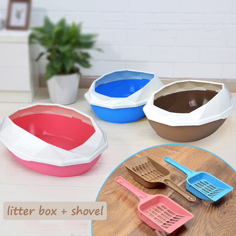 DADYPET Cat Toilet Plastic Pet Litter Box Pet Toilet Litter Box Cat Pot Anti-splashing Deodorant Semi-closedPotty With Shovel